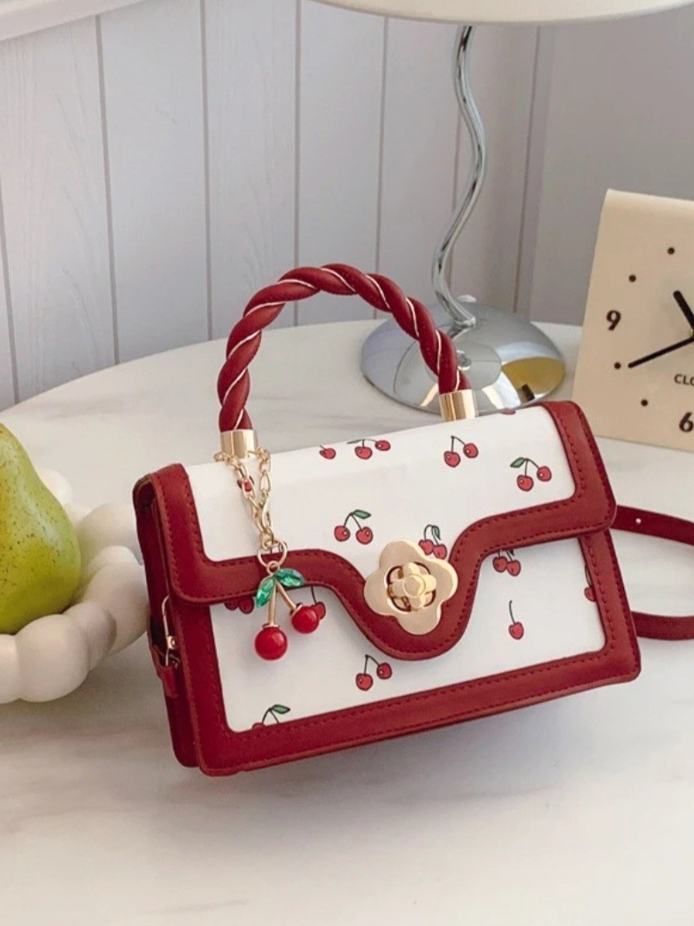 Mini Cherry Bag With Cherry Charm